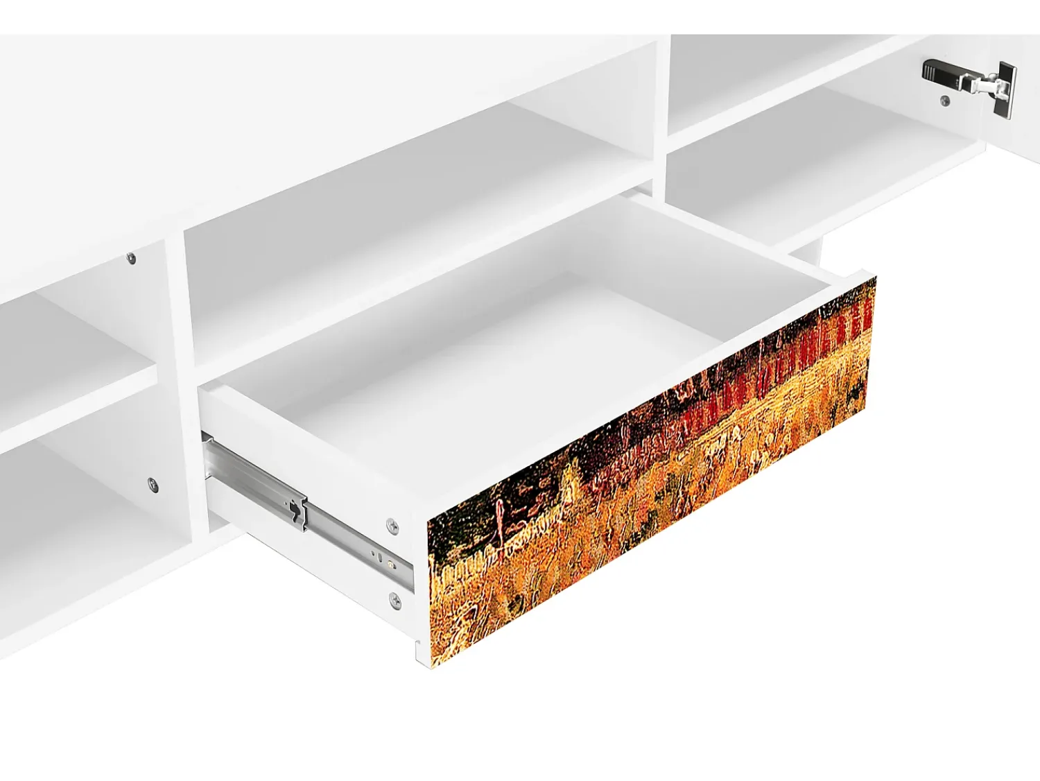 Móvel De Tv* Mueble de TV - 170х59х41 cm - T6 - The Banks, Branco Bege