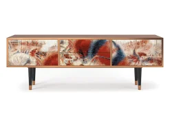 Móvel De Tv* Mueble de TV - 170х59х48 cm - T4 - The City Rises, Nogueira Castanho