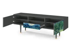 Móvel De Tv| Mueble de TV - 170х59х41 cm - T6 - The Oil Trees, Antracite Cinza antracite