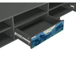 Móvel De Tv| Mueble de TV - 170х59х41 cm - T6 - The Oil Trees, Antracite Cinza antracite