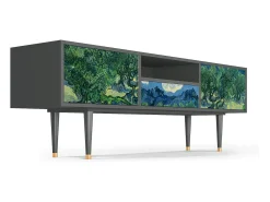 Móvel De Tv| Mueble de TV - 170х59х41 cm - T6 - The Oil Trees, Antracite Cinza antracite