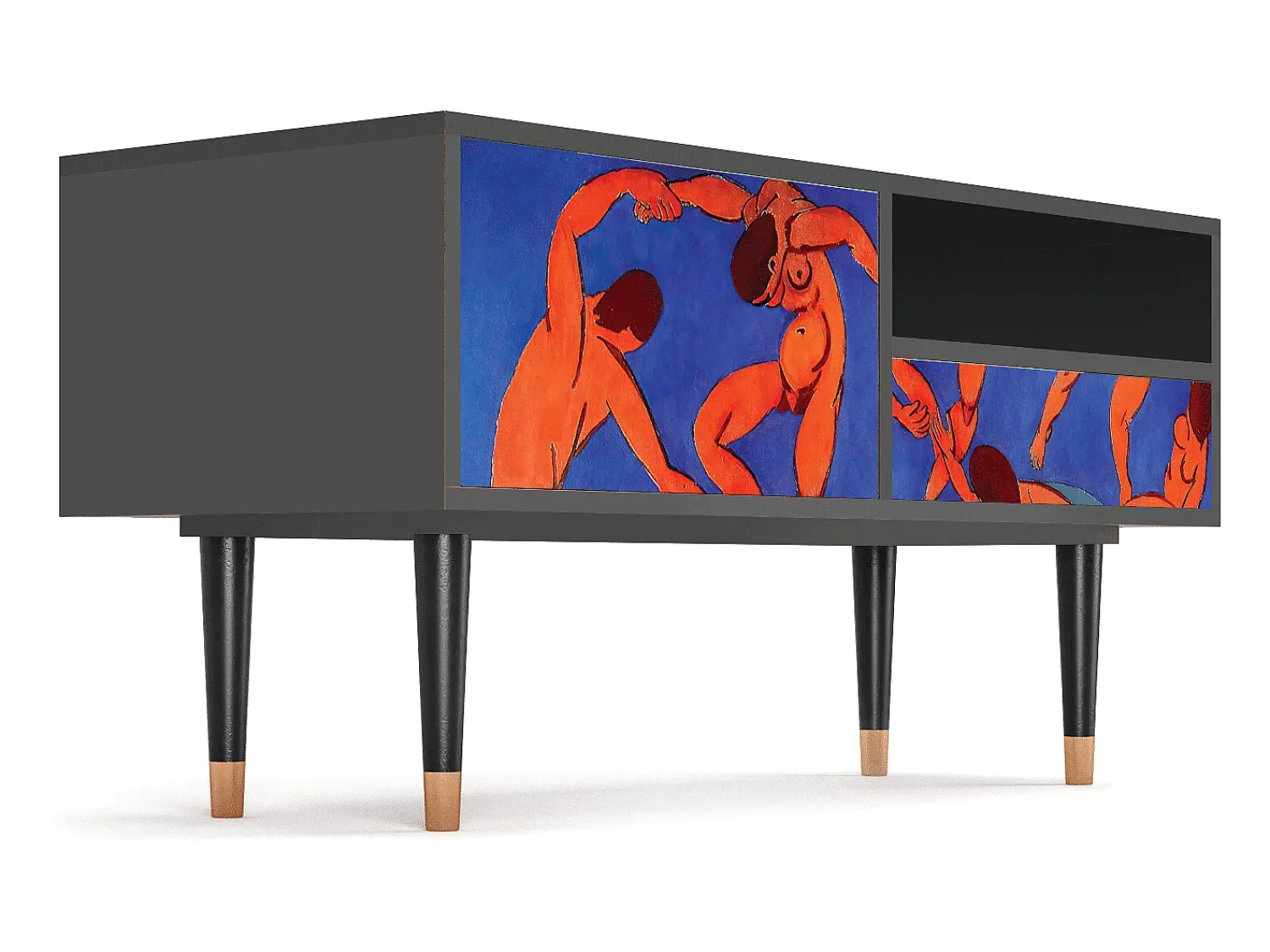 Móvel De Tv| Mueble de TV - 115х59х48 cm - T3 - The Dance by Matisse , Antracite Cinza antracite