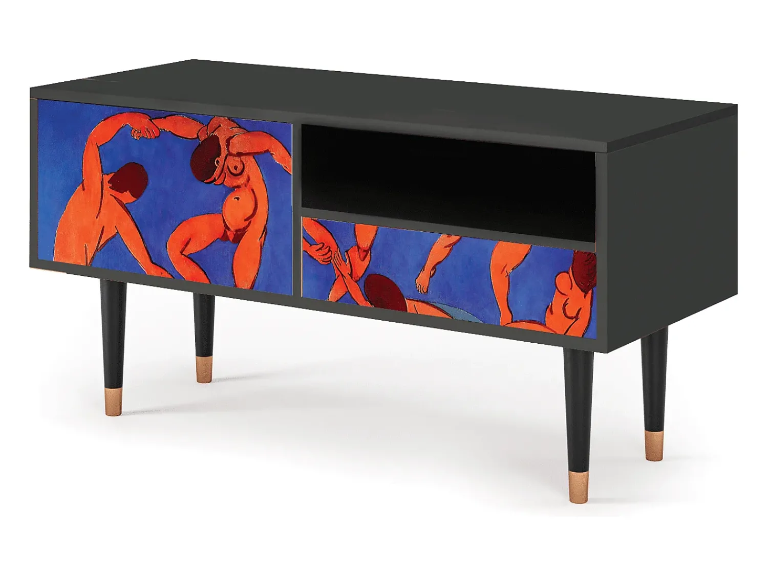 Móvel De Tv| Mueble de TV - 115х59х48 cm - T3 - The Dance by Matisse , Antracite Cinza antracite