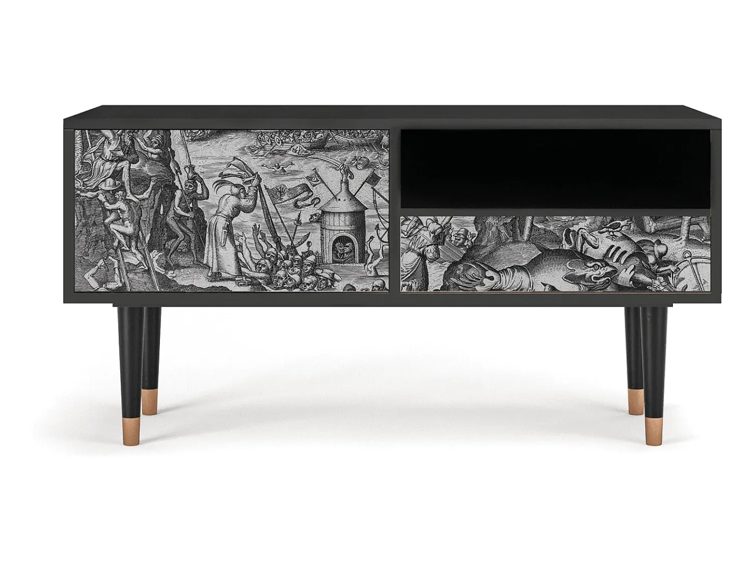 Discount Mueble de TV - 115х59х48 cm - T3 - The Temptation, Antracite Cinza antracite