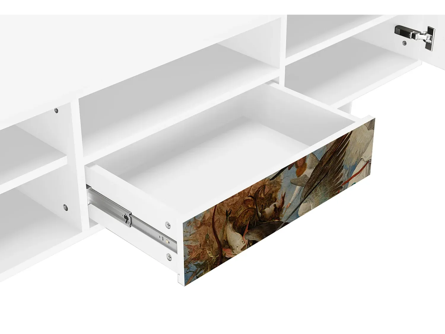 Mueble de TV - 170х59х41 cm - T6 - The Fall, Branco^ Móvel De Tv