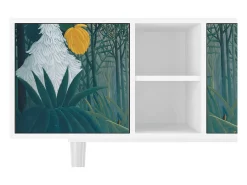 Sale Mueble de TV - 150х69х41 cm - T5 - The Repast of the Lion, Branco Bege