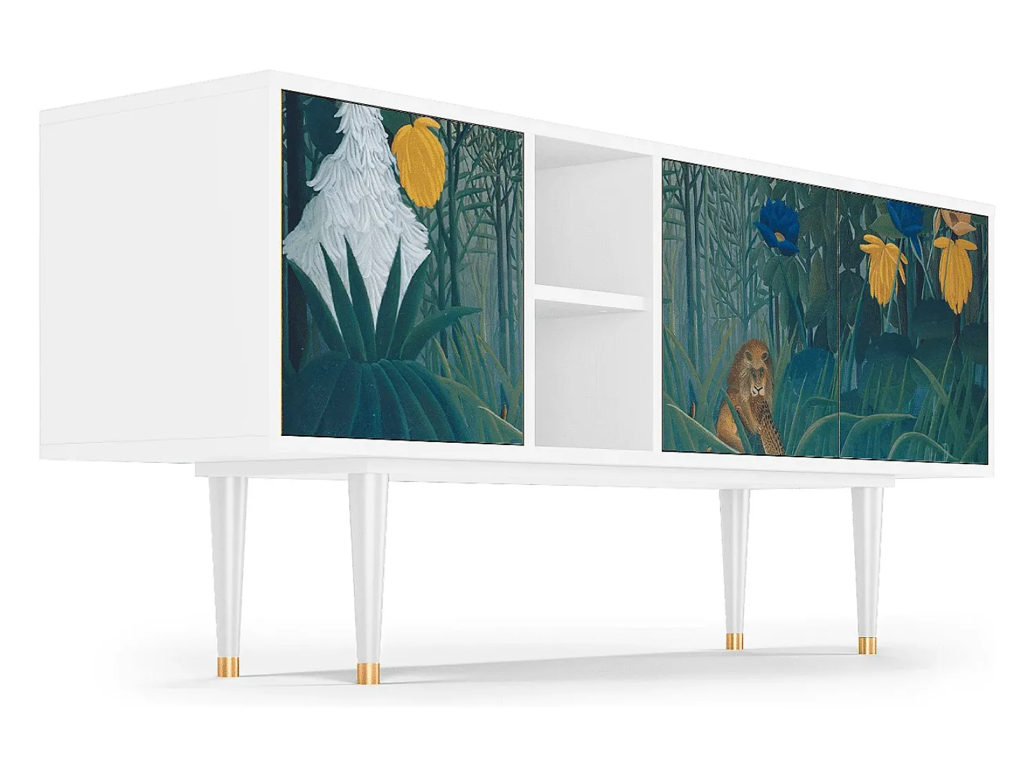 Sale Mueble de TV - 150х69х41 cm - T5 - The Repast of the Lion, Branco Bege