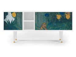 Sale Mueble de TV - 150х69х41 cm - T5 - The Repast of the Lion, Branco Bege