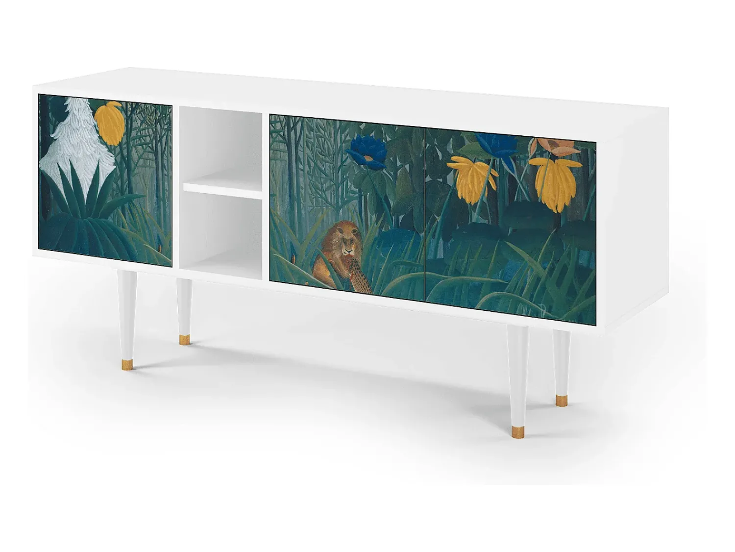 Sale Mueble de TV - 150х69х41 cm - T5 - The Repast of the Lion, Branco Bege