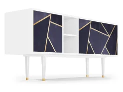 Mueble de TV - 150х69х41 cm - T5 - The Amethyst, Branco^ Móvel De Tv