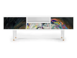 Online Mueble de TV - 170х59х41 cm - T6 - The Maiden by Klimt, Branco Bege