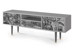 Móvel De Tv* Mueble de TV - 170х59х41 cm - T6 - The Festival of Saint, Cinza Cinzento