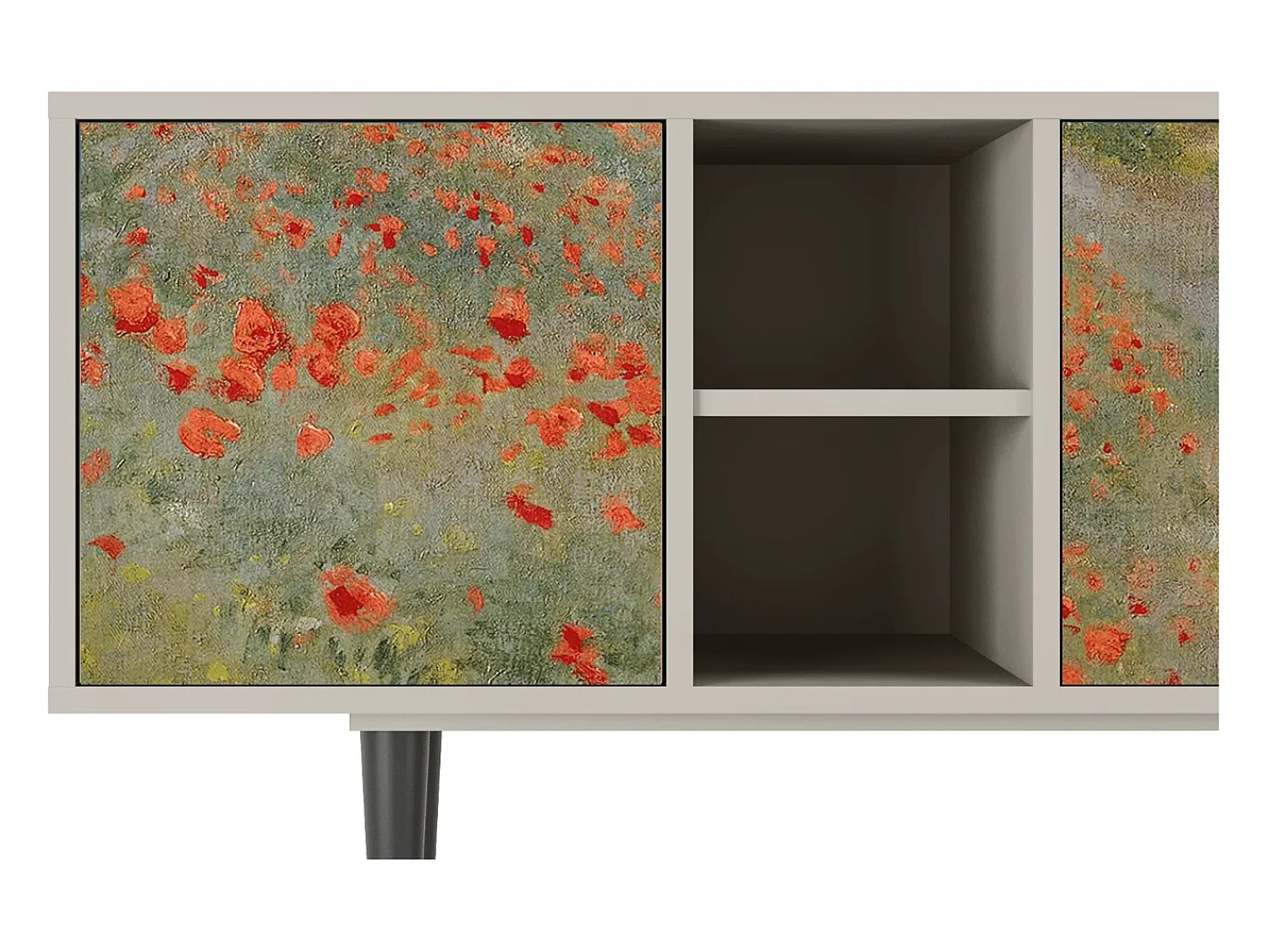 Sale Mueble de TV - 150х69х41 cm - T5 - The Poppy Field , Areia Bege