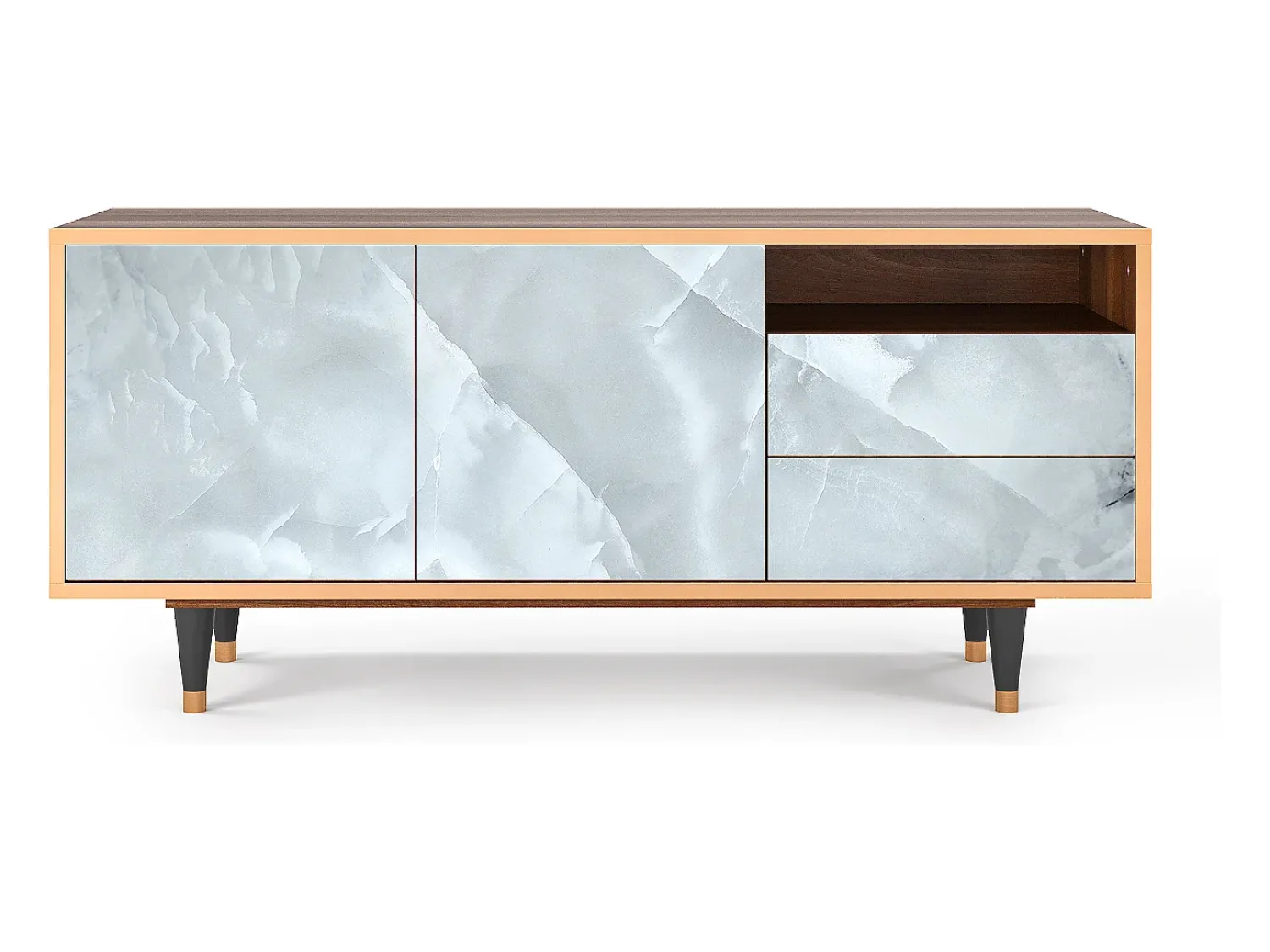Clearance Mueble de TV - 125х56х41 cm - T7 - The Onyx, Nogueira Castanho