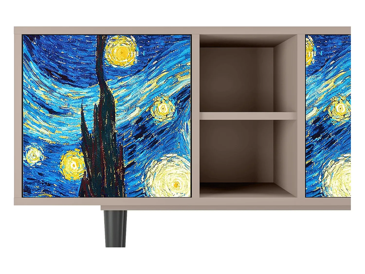 Móvel De Tv* Mueble de TV - 150х69х41 cm - T5 - The Starry Night , Latte Bege