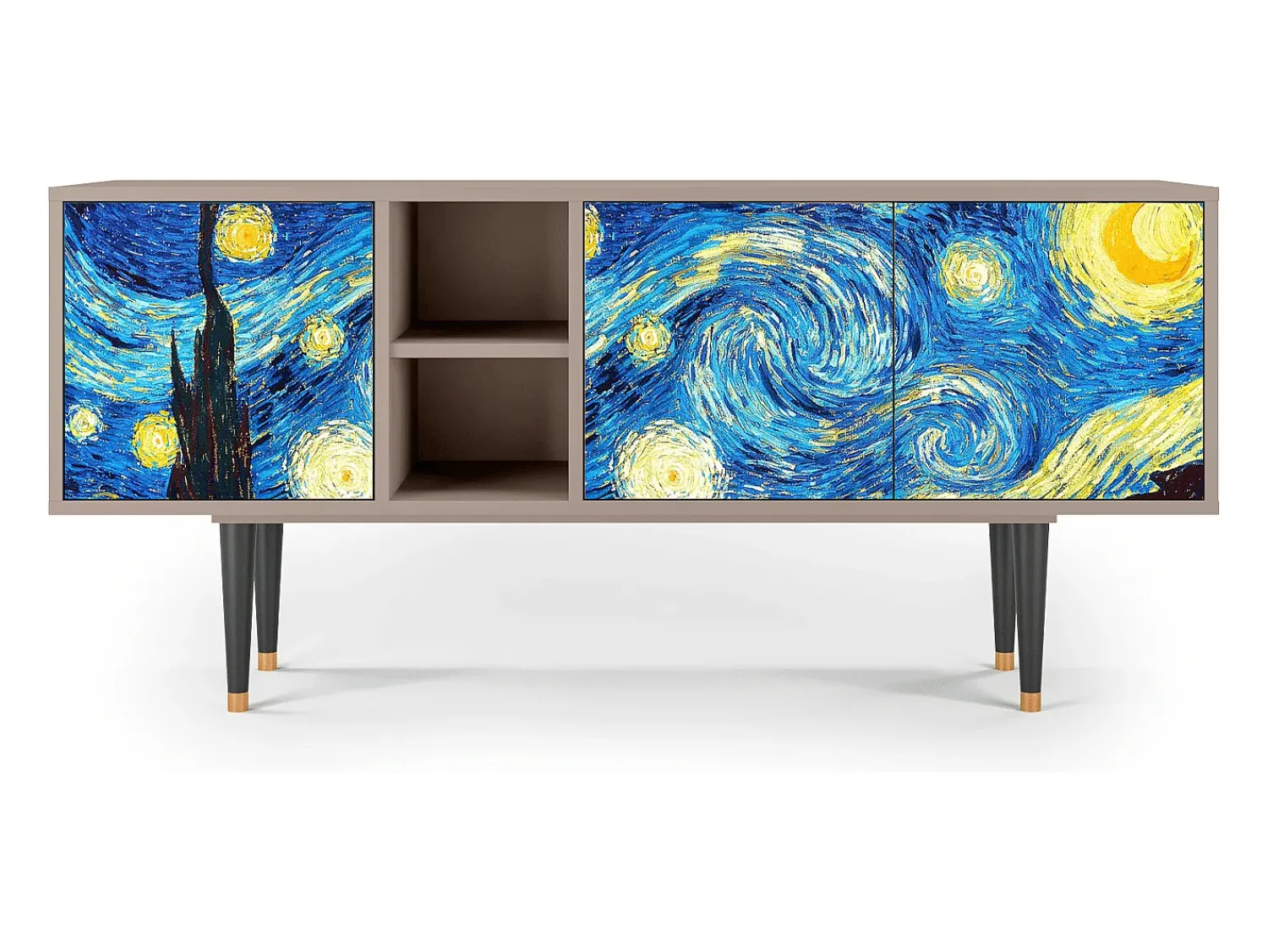 Móvel De Tv* Mueble de TV - 150х69х41 cm - T5 - The Starry Night , Latte Bege