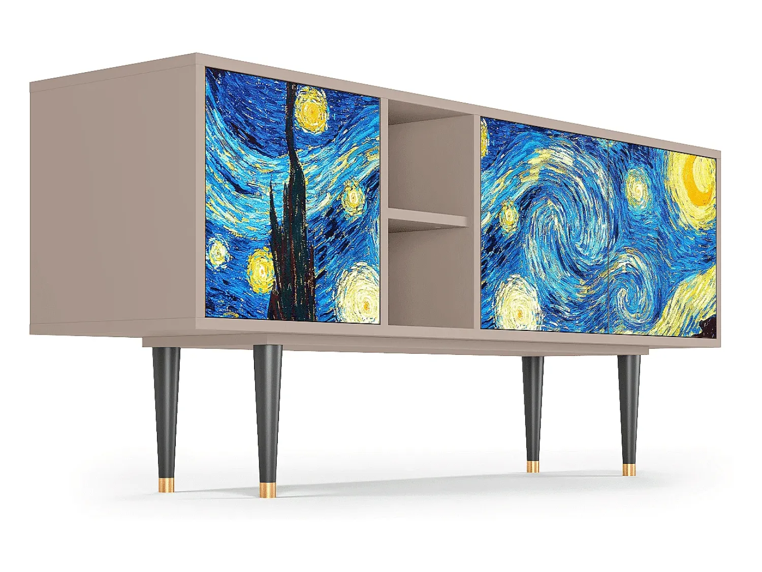 Móvel De Tv* Mueble de TV - 150х69х41 cm - T5 - The Starry Night , Latte Bege