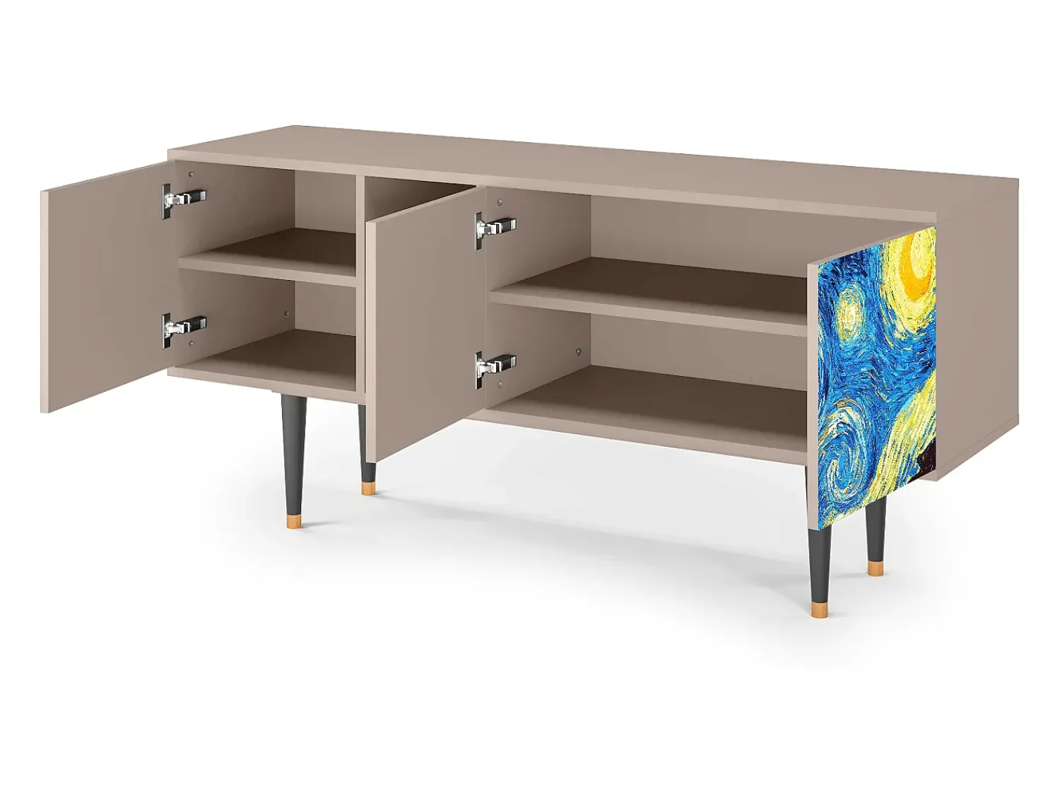Móvel De Tv* Mueble de TV - 150х69х41 cm - T5 - The Starry Night , Latte Bege