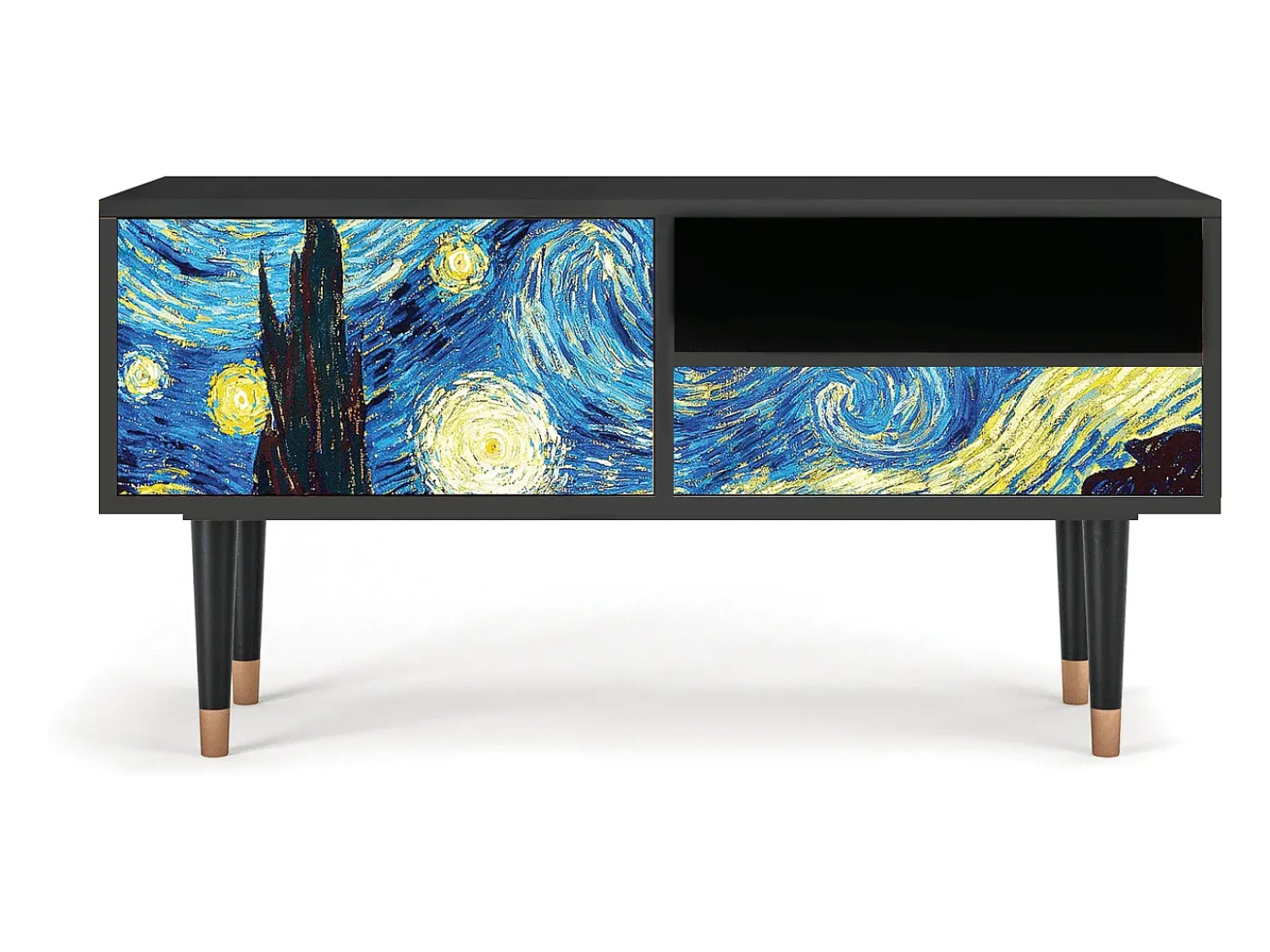 Discount Mueble de TV - 115х59х48 cm - T3 - The Starry Night , Antracite Cinza antracite