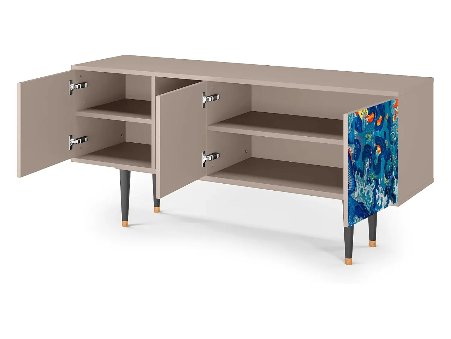 Móvel De Tv| Mueble de TV - 150х69х41 cm - T5 - The Girl - James Jean, Latte Bege