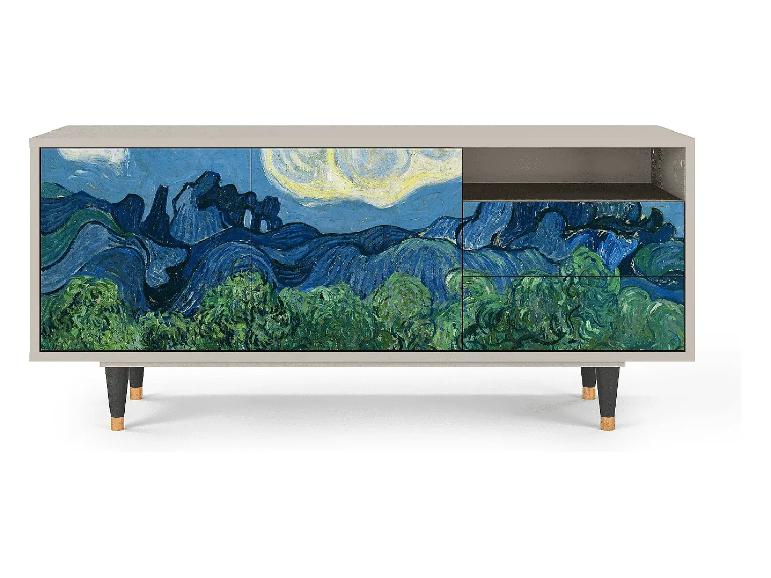 Móvel De Tv| Mueble de TV - 125х56х41 cm - T7 - The Oil Trees, Areia Bege