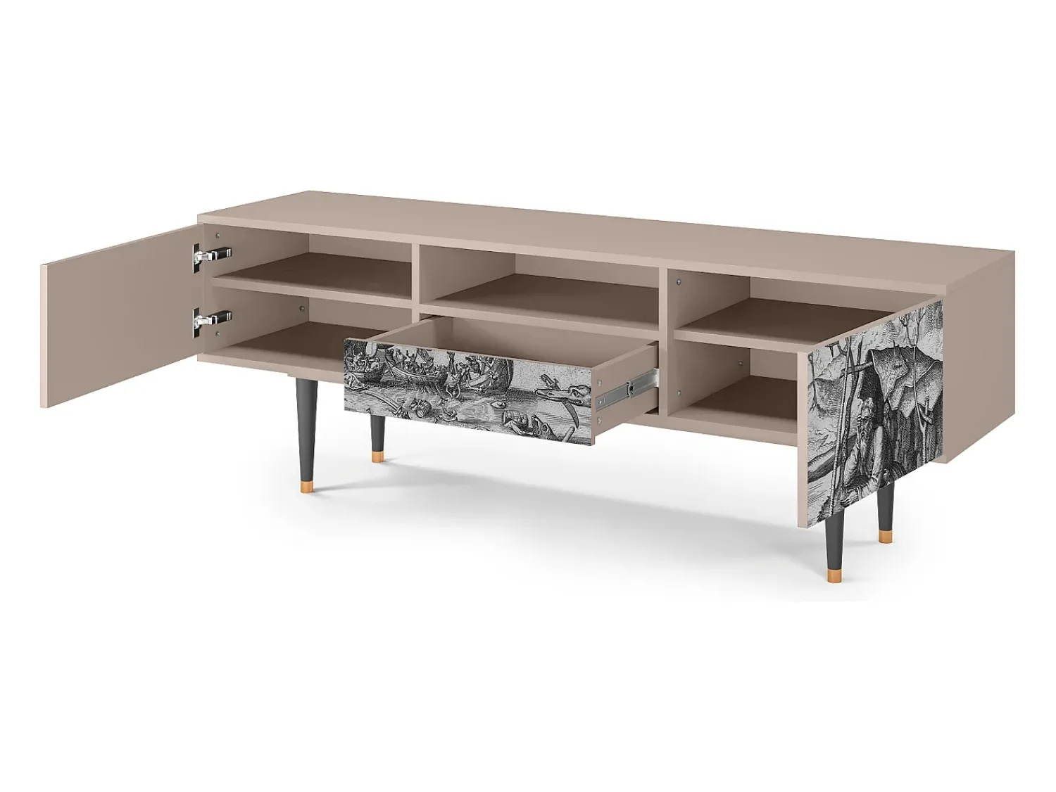 Clearance Mueble de TV - 170х59х41 cm - T6 - The Temptation, Latte Bege