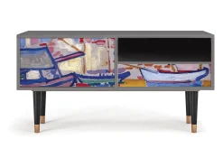 Móvel De Tv| Mueble de TV - 115х59х48 cm - T3 - The Port of Collioure , Areia Bege