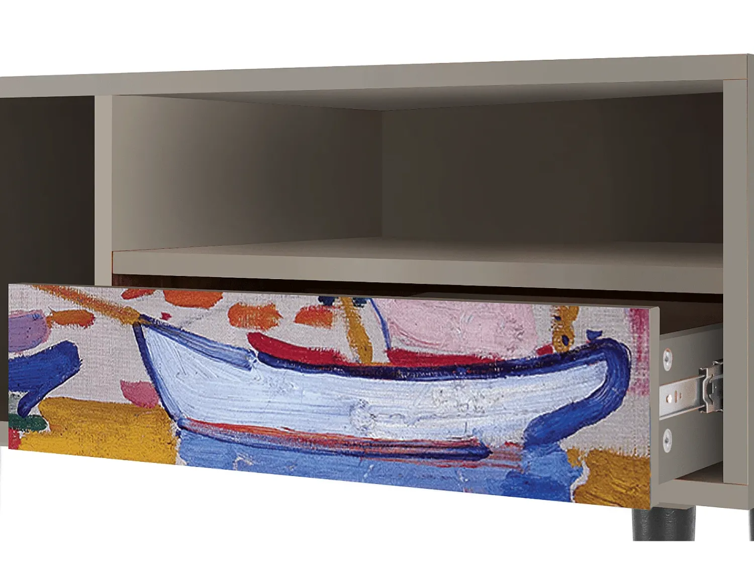 Móvel De Tv| Mueble de TV - 115х59х48 cm - T3 - The Port of Collioure , Areia Bege