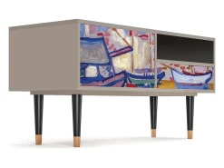 Móvel De Tv| Mueble de TV - 115х59х48 cm - T3 - The Port of Collioure , Areia Bege