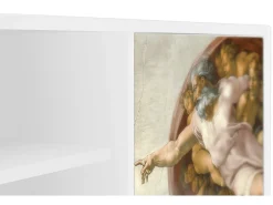 Móvel De Tv| Mueble de TV - 170х69х48 cm - T2 - The Creation of Adam, Branco Bege