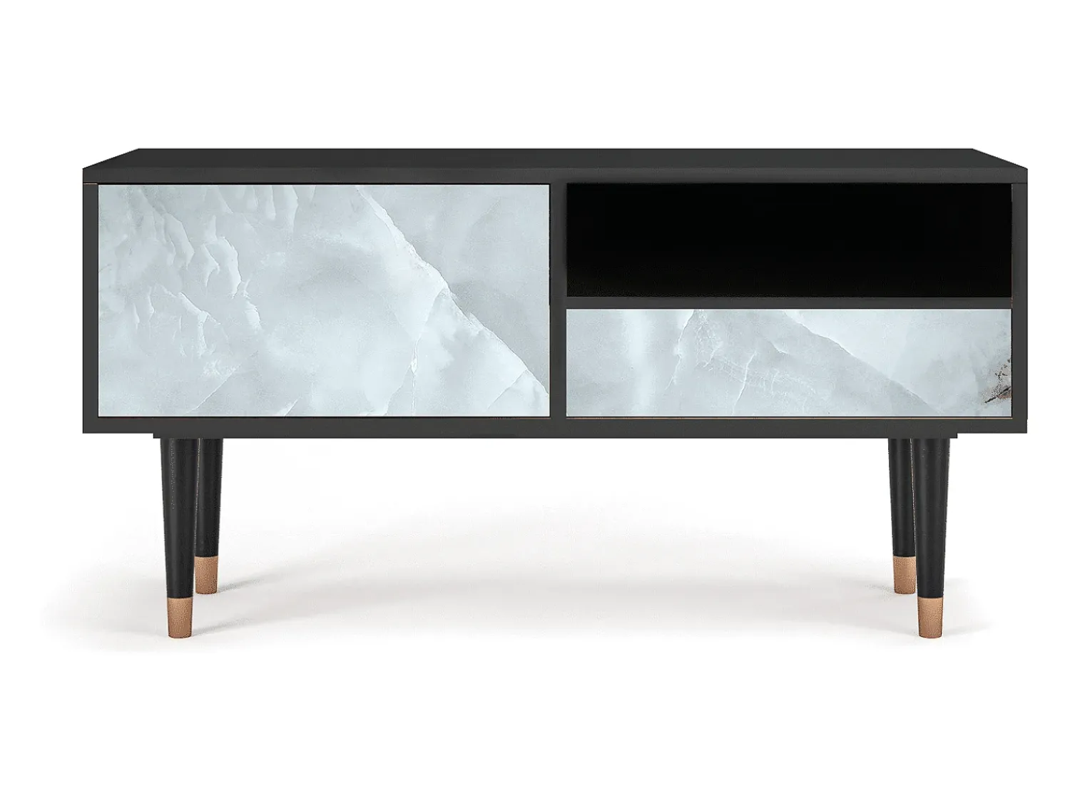 Clearance Mueble de TV - 115х59х48 cm - T3 - The Onyx, Antracite Cinza antracite