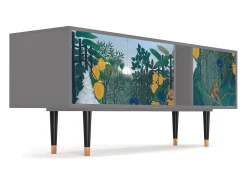 Móvel De Tv* Mueble de TV - 170х69х48 cm - T1 - The Repast of the Lion, Cinza Cinzento