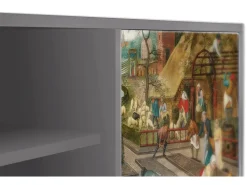 Móvel De Tv| Mueble de TV - 170х69х48 cm - T2 - The Younger - Spring, Cinza Cinzento