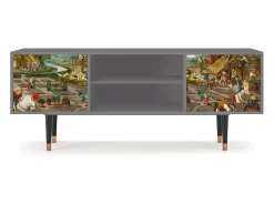 Móvel De Tv| Mueble de TV - 170х69х48 cm - T2 - The Younger - Spring, Cinza Cinzento