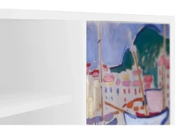 New Mueble de TV - 170х69х48 cm - T2 - The Port of Collioure , Branco Bege