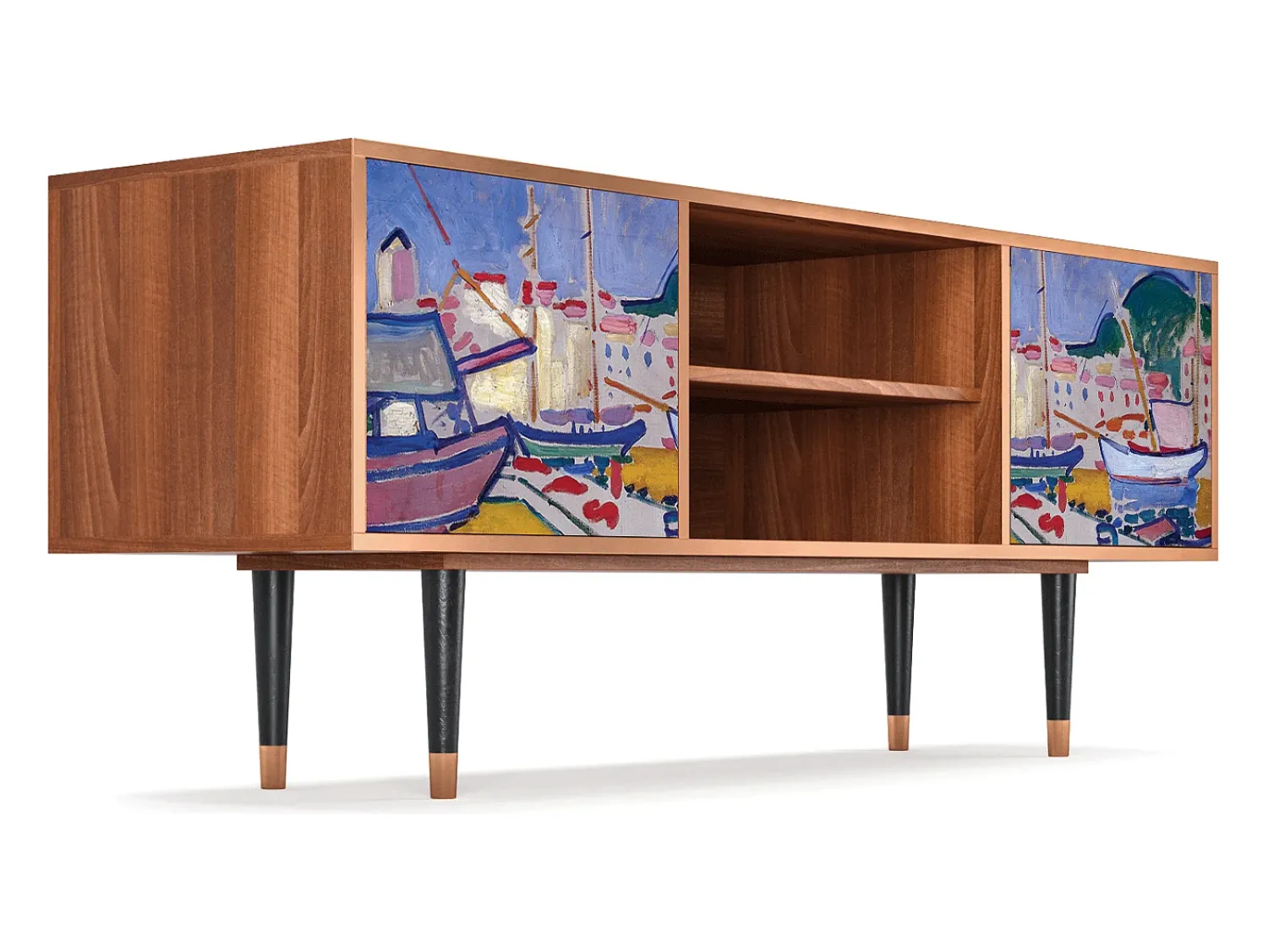 Clearance Mueble de TV - 170х69х48 cm - T2 - The Port of Collioure , Nogueira Castanho