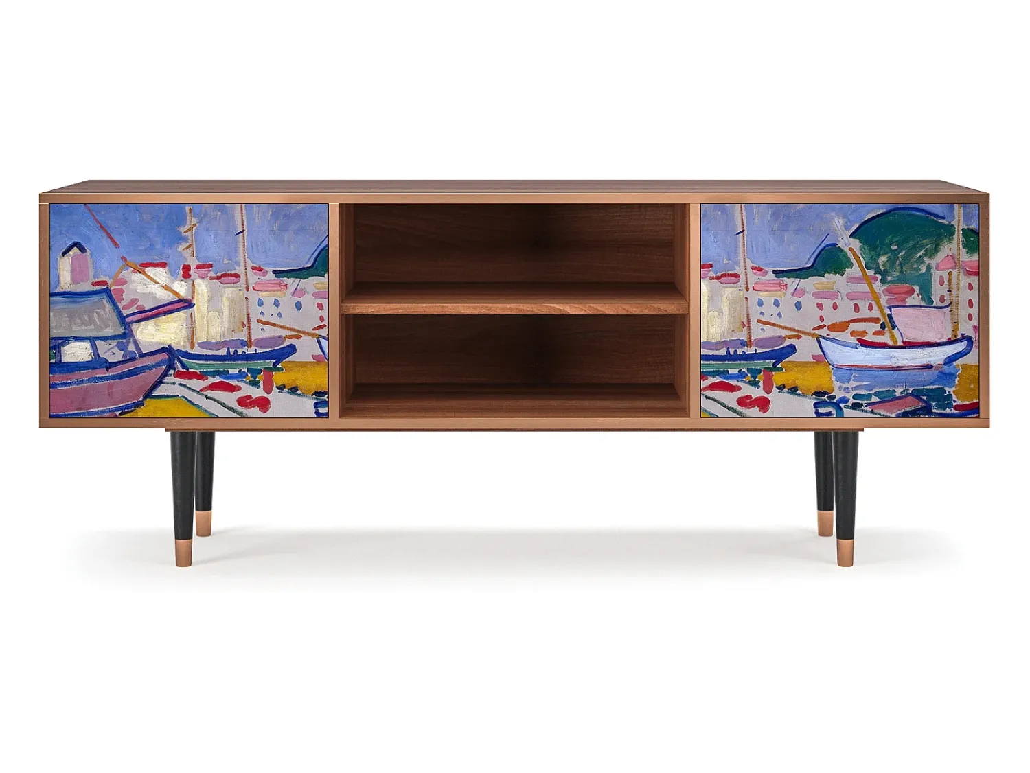 Clearance Mueble de TV - 170х69х48 cm - T2 - The Port of Collioure , Nogueira Castanho