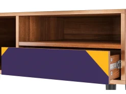 Móvel De Tv| Mueble de TV - 115х59х48 cm - T3 - The Brightest Way, Nogueira Castanho