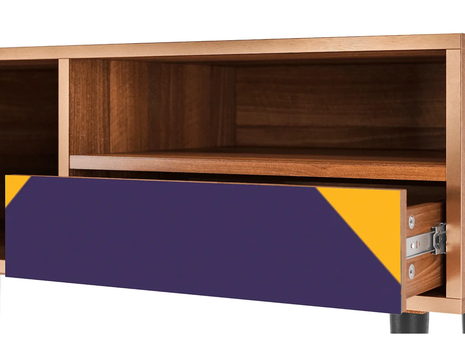 Móvel De Tv| Mueble de TV - 115х59х48 cm - T3 - The Brightest Way, Nogueira Castanho