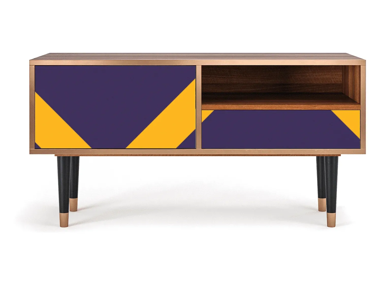 Móvel De Tv| Mueble de TV - 115х59х48 cm - T3 - The Brightest Way, Nogueira Castanho