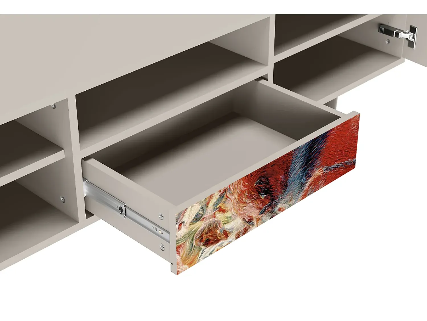 Móvel De Tv| Mueble de TV - 170х59х41 cm - T6 - The City Rises, Areia Bege