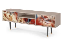 Móvel De Tv| Mueble de TV - 170х59х41 cm - T6 - The City Rises, Areia Bege