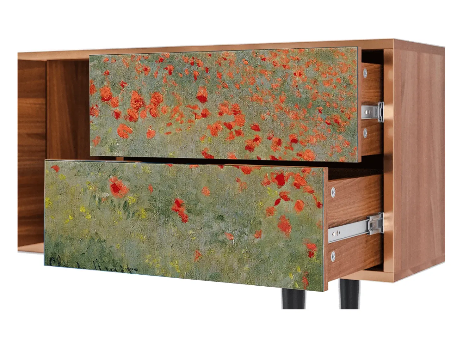 Online Mueble de TV - 170х69х48 cm - T1 - The Poppy Field , Nogueira Castanho