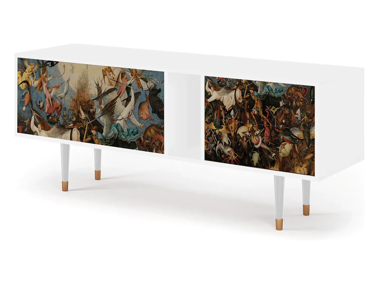 Móvel De Tv* Mueble de TV - 170х69х48 cm - T1 - The Fall, Branco Bege