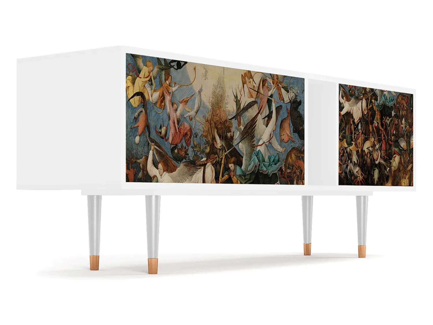 Móvel De Tv* Mueble de TV - 170х69х48 cm - T1 - The Fall, Branco Bege