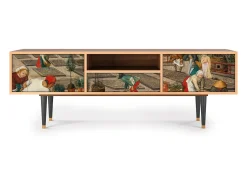Móvel De Tv* Mueble de TV - 170х59х41 cm - T6 - The Younger - Spring, Nogueira Castanho