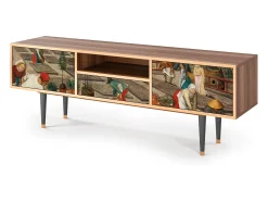 Móvel De Tv* Mueble de TV - 170х59х41 cm - T6 - The Younger - Spring, Nogueira Castanho