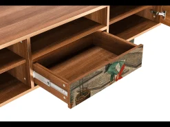 Móvel De Tv* Mueble de TV - 170х59х41 cm - T6 - The Younger - Spring, Nogueira Castanho