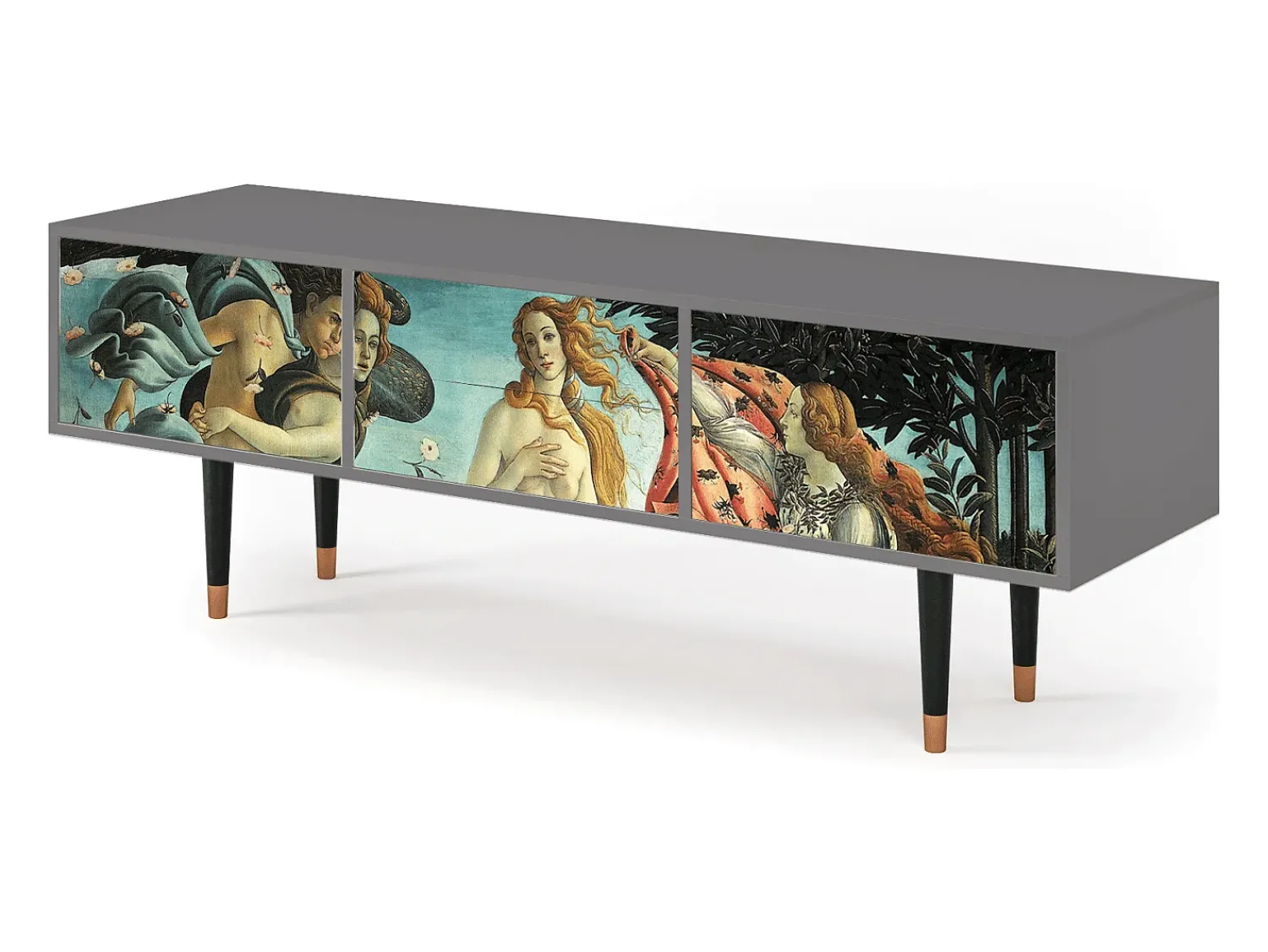 Móvel De Tv* Mueble de TV - 170х59х48 cm - T4 - The Birth of Venus, Cinza Cinzento