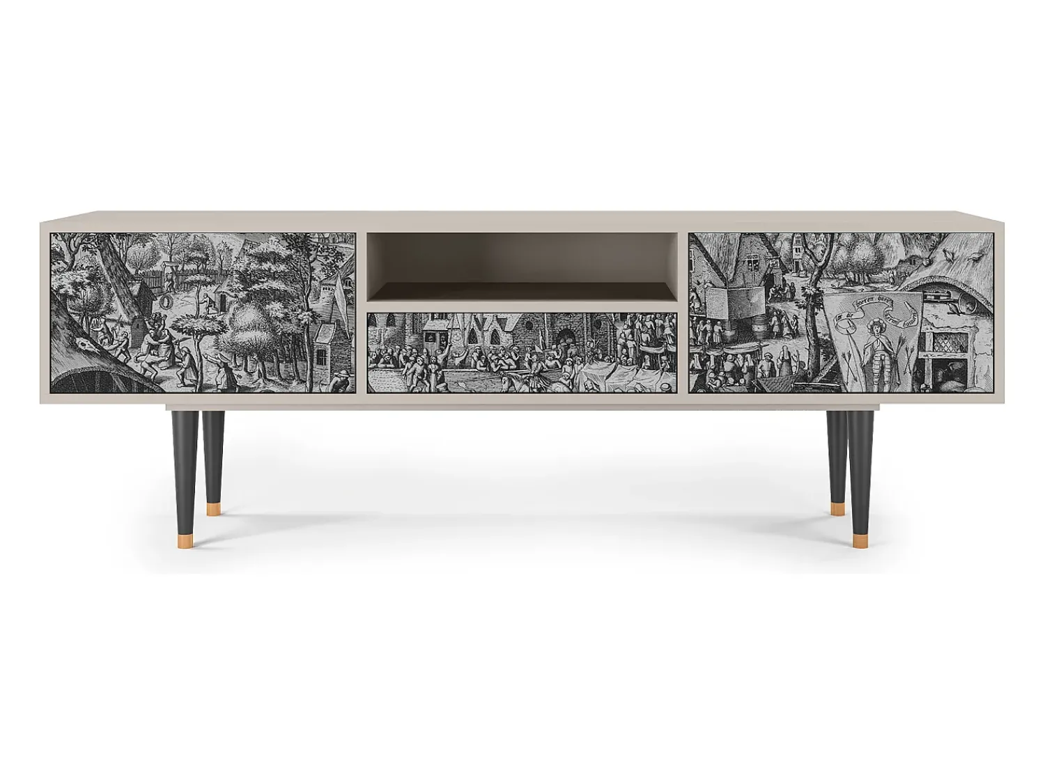 Online Mueble de TV - 170х59х41 cm - T6 - The Festival of Saint, Areia Bege